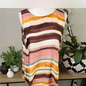 Zara Striped Sleeveless Top - Multicolor